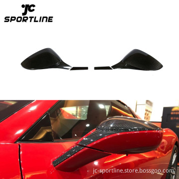 Carbon Fiber Wing Mirror Covers for Ferrari 458 Italia Coupe/Spider (2011-2016)